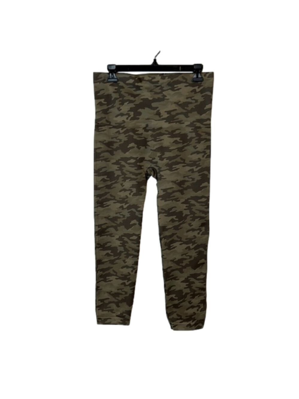 Spanx Look At Me Now Green Camo  Compression Shapewear Leggings - Size 2XL